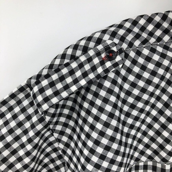 Ramani Button Up Shirt Men's Size 2XL Gingham Plaid Black & White Checked NWT - Picture 4 of 10